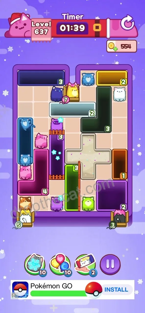 Drop The Cat Level 637 step 1