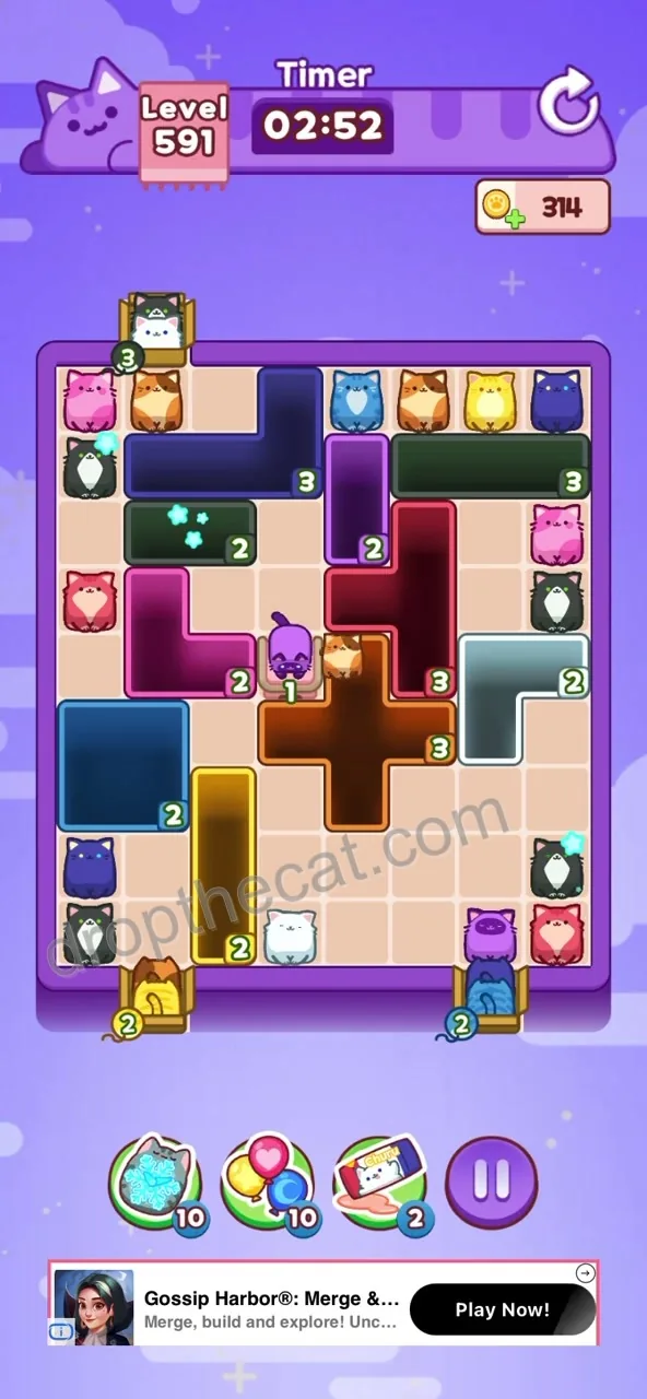 Drop The Cat Level 591 step 2