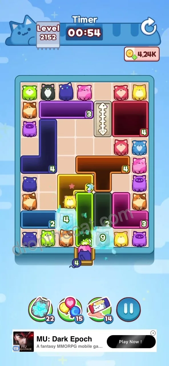 Drop The Cat Level 2152 step 1