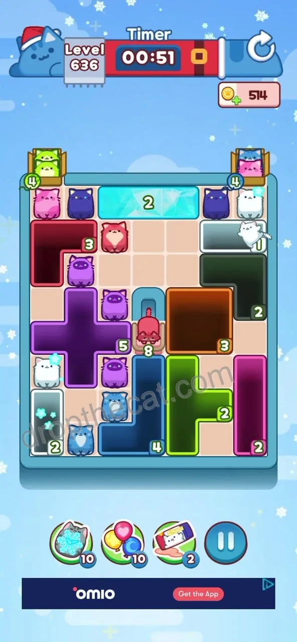 Drop The Cat Level 636 step 1