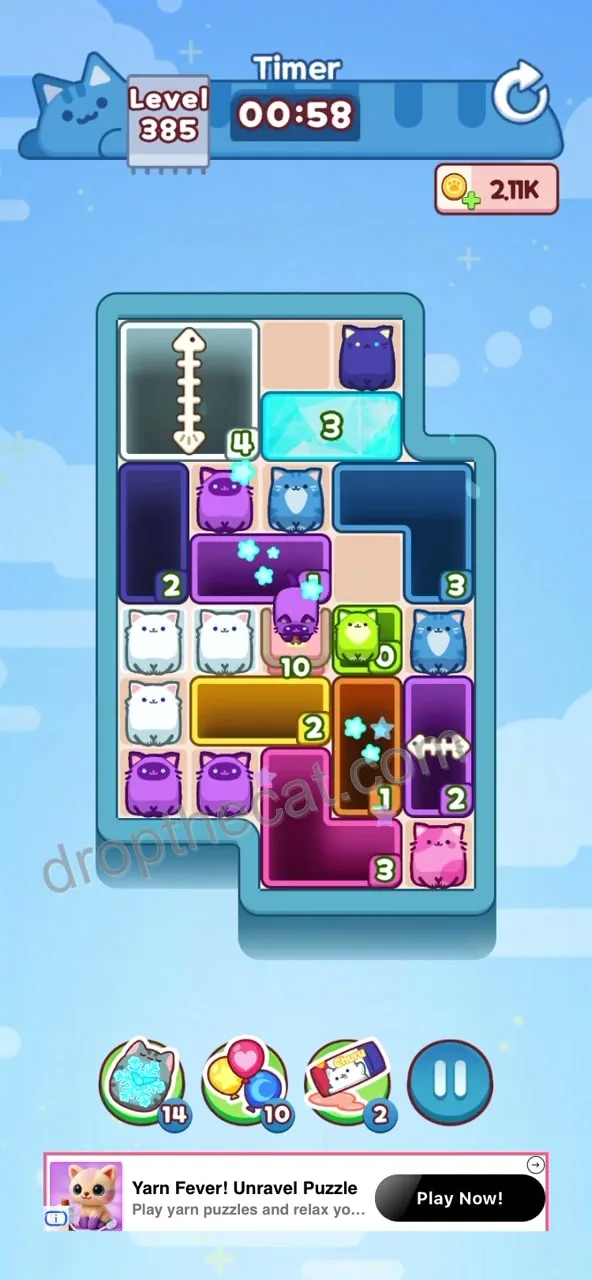 Drop The Cat Level 385 step 1