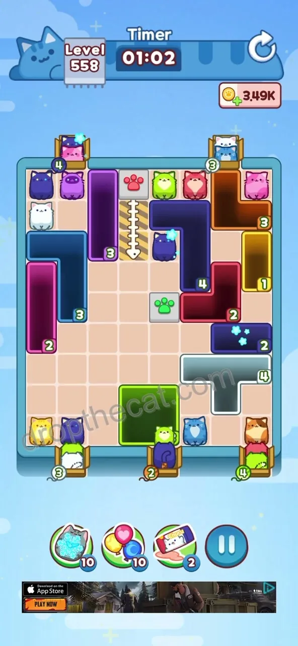 Drop The Cat Level 558 step 2