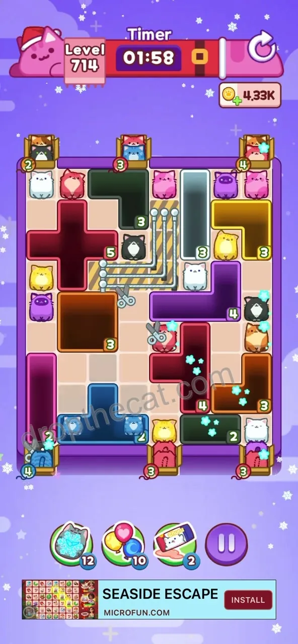 Drop The Cat Level 714 step 1