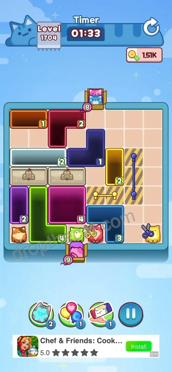 Drop The Cat Level 1704 step 2