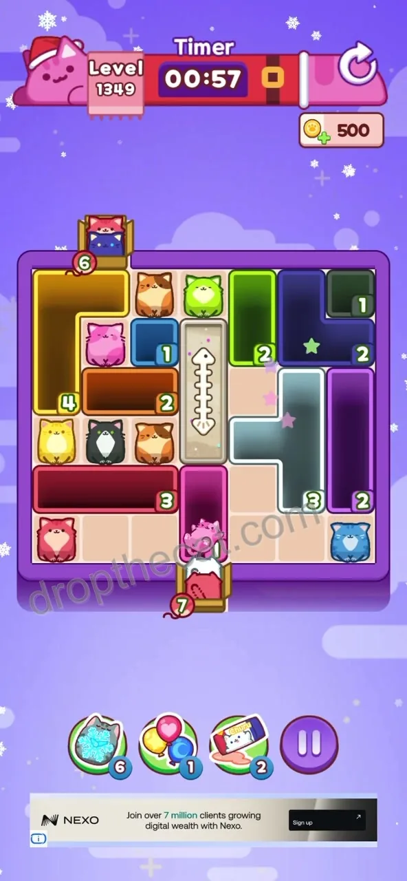 Drop The Cat Level 1349 step 1