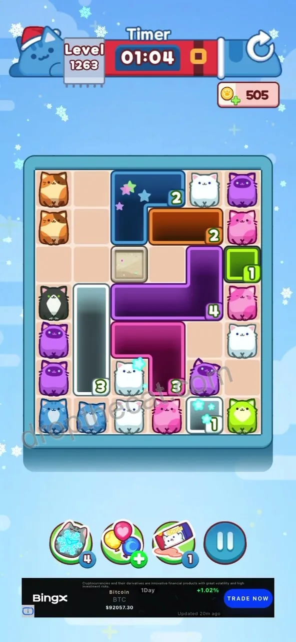 Drop The Cat Level 1263 step 1
