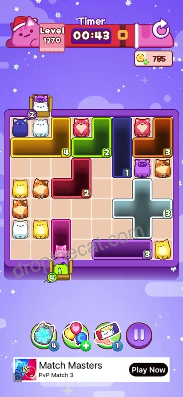 Drop The Cat Level 1270 step 2