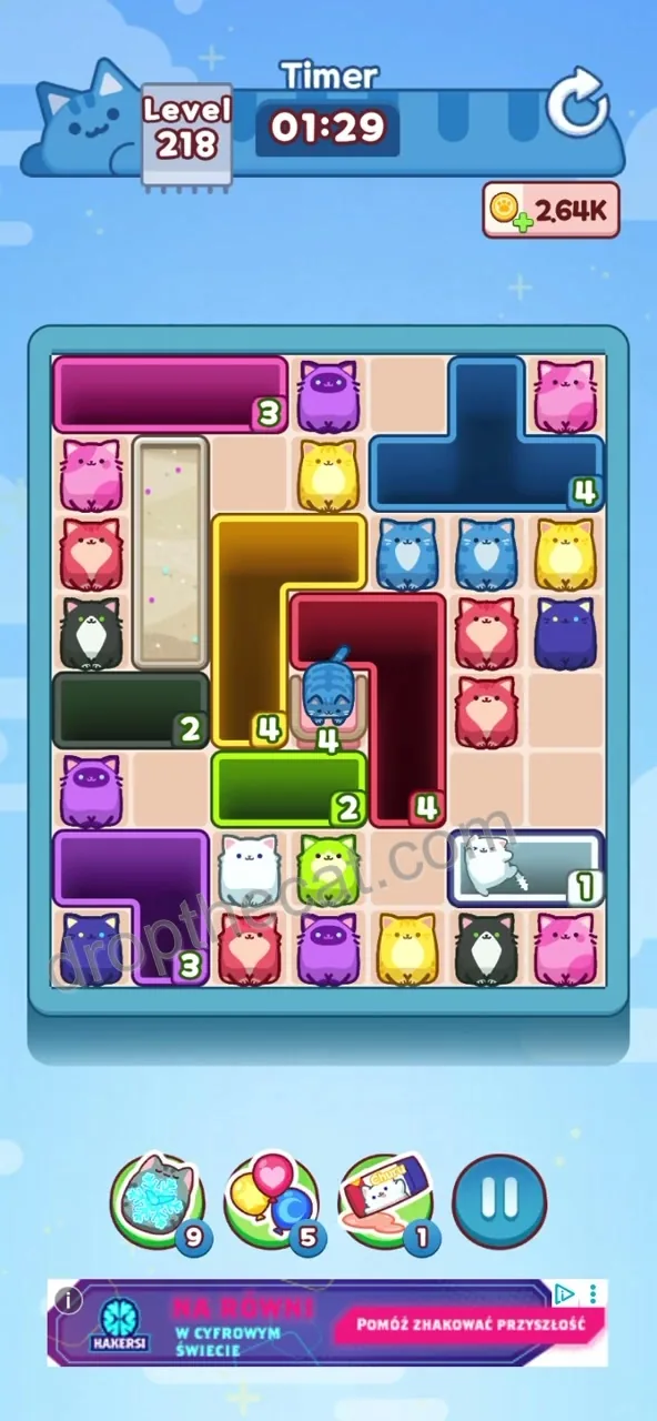 Drop The Cat Level 218