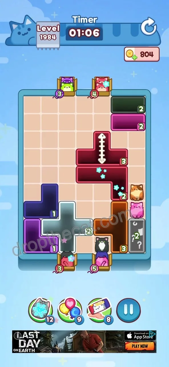 Drop The Cat Level 1984 step 3