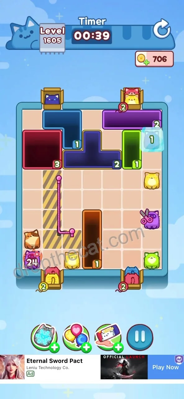 Drop The Cat Level 1605 step 3