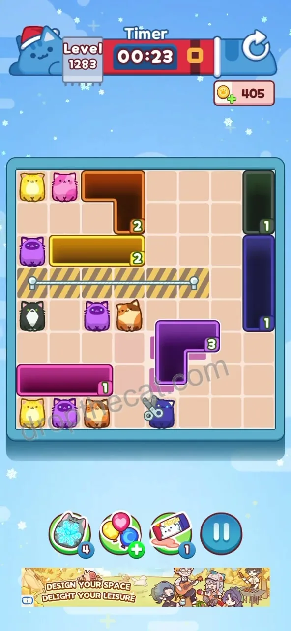 Drop The Cat Level 1283 step 3