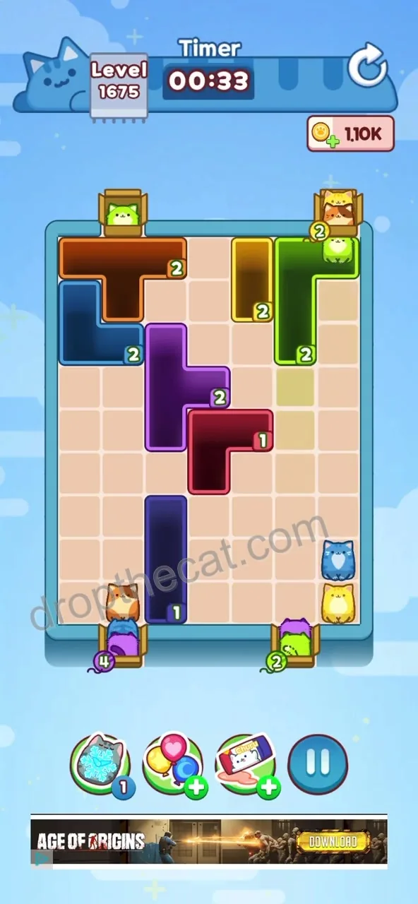 Drop The Cat Level 1675 step 3