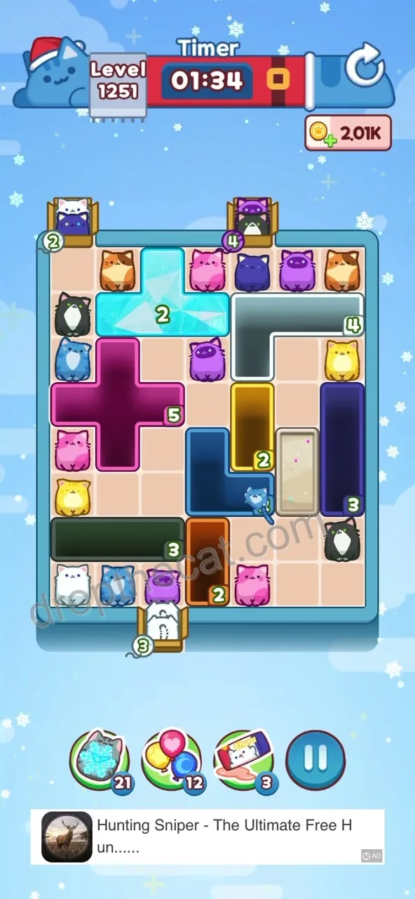 Drop The Cat Level 1251
