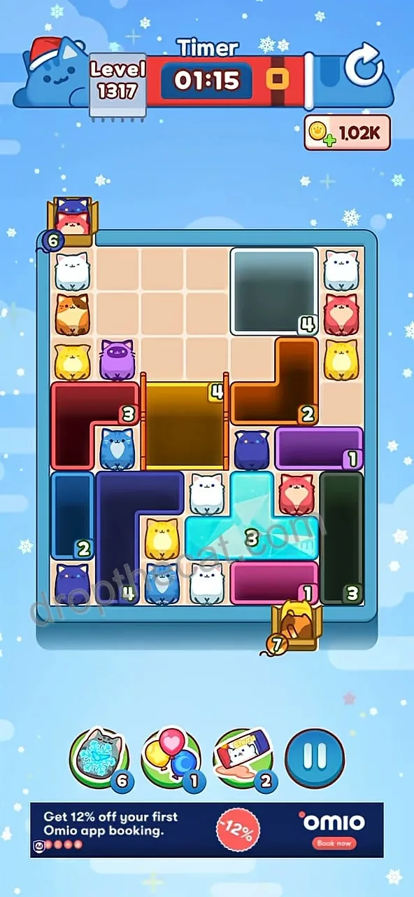 Drop The Cat Level 1317 step 1
