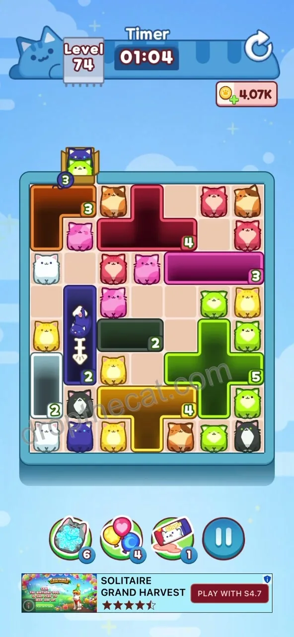 Drop The Cat Level 74
