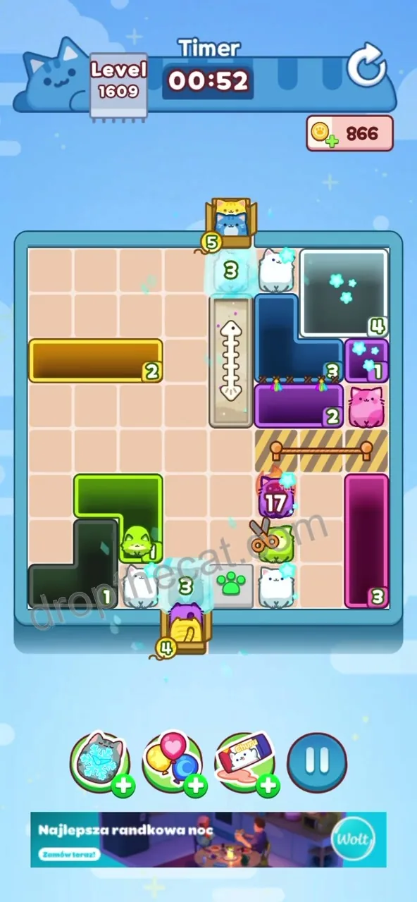 Drop The Cat Level 1609 step 1