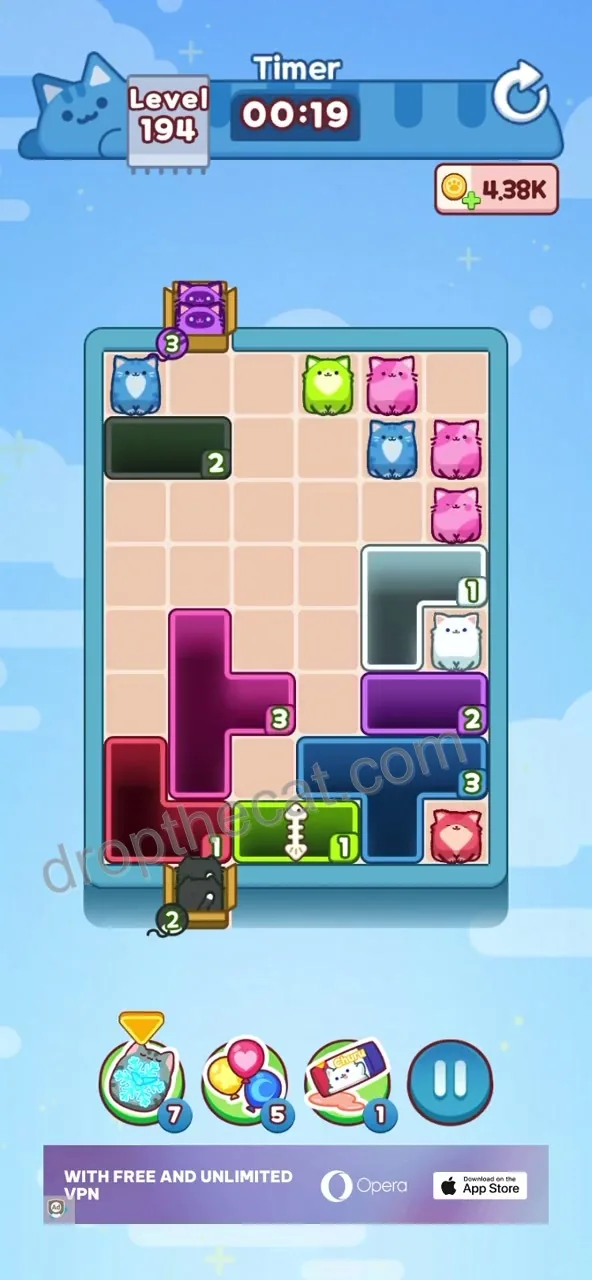 Drop The Cat Level 194 step 3