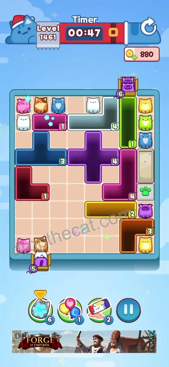 Drop The Cat Level 1461 step 3