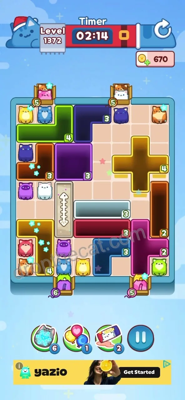 Drop The Cat Level 1372 step 1