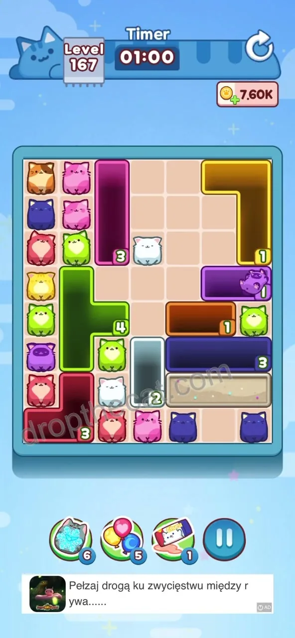 Drop The Cat Level 167 step 2