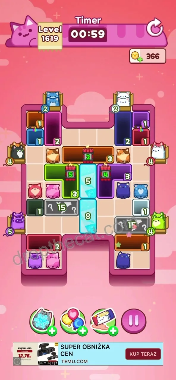 Drop The Cat Level 1619