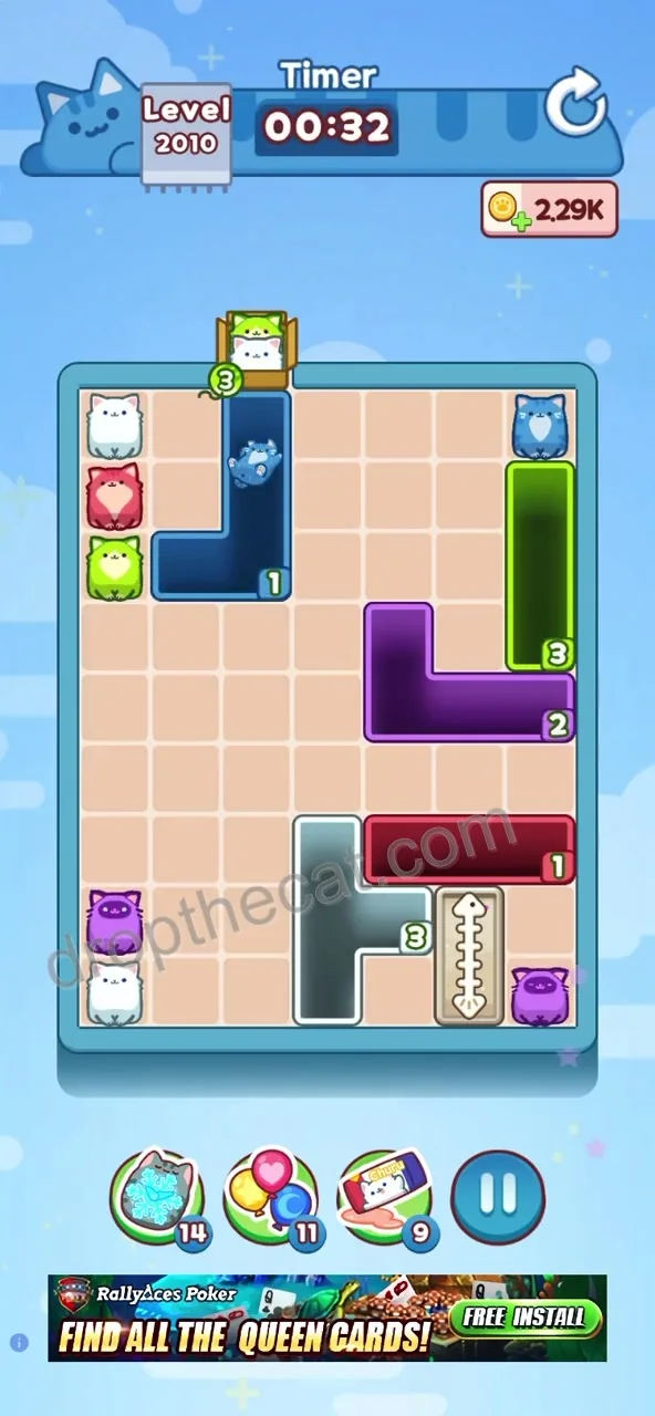 Drop The Cat Level 2010 step 3