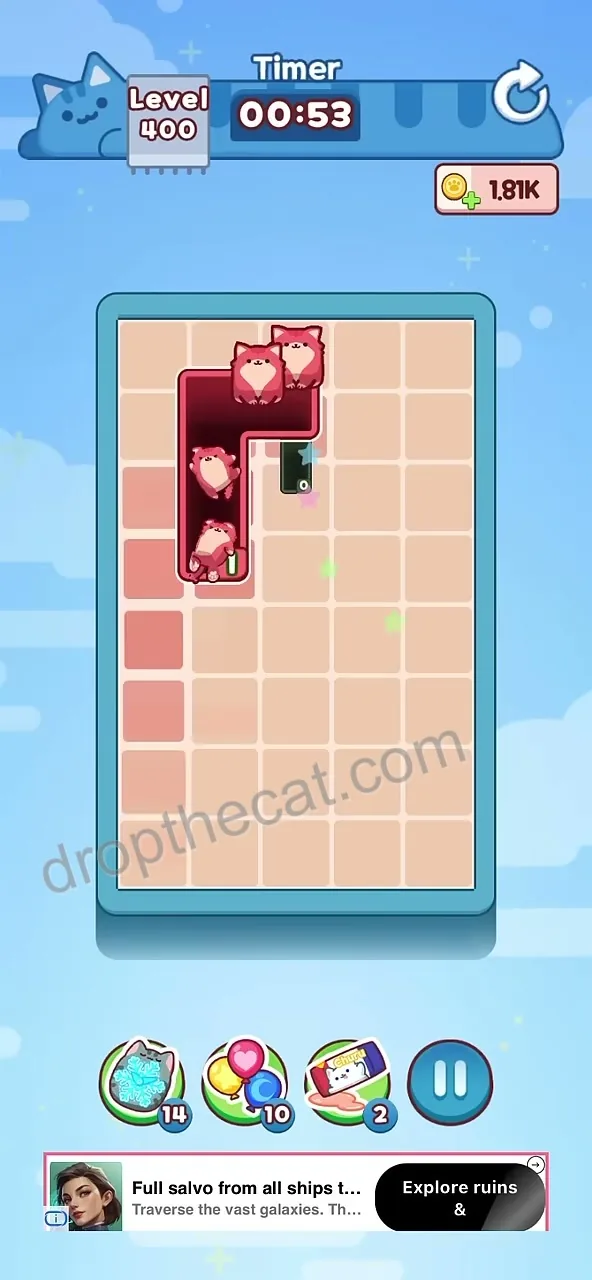 Drop The Cat Level 400 step 3