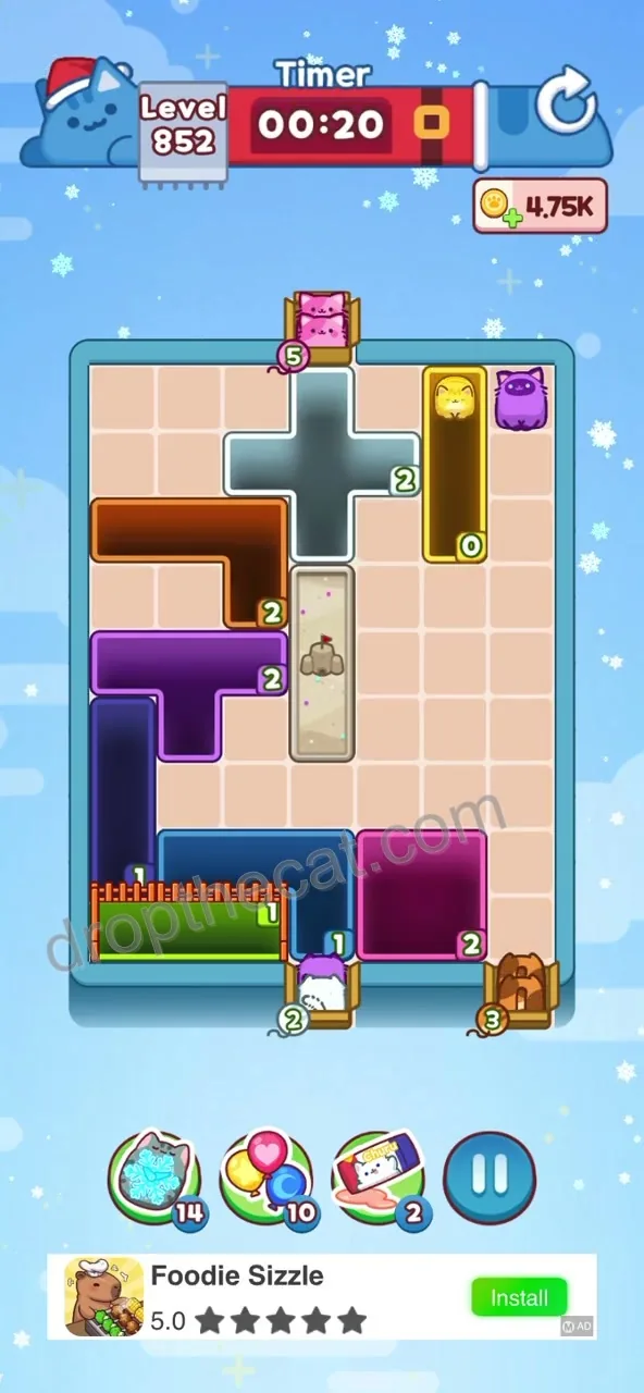 Drop The Cat Level 852 step 3