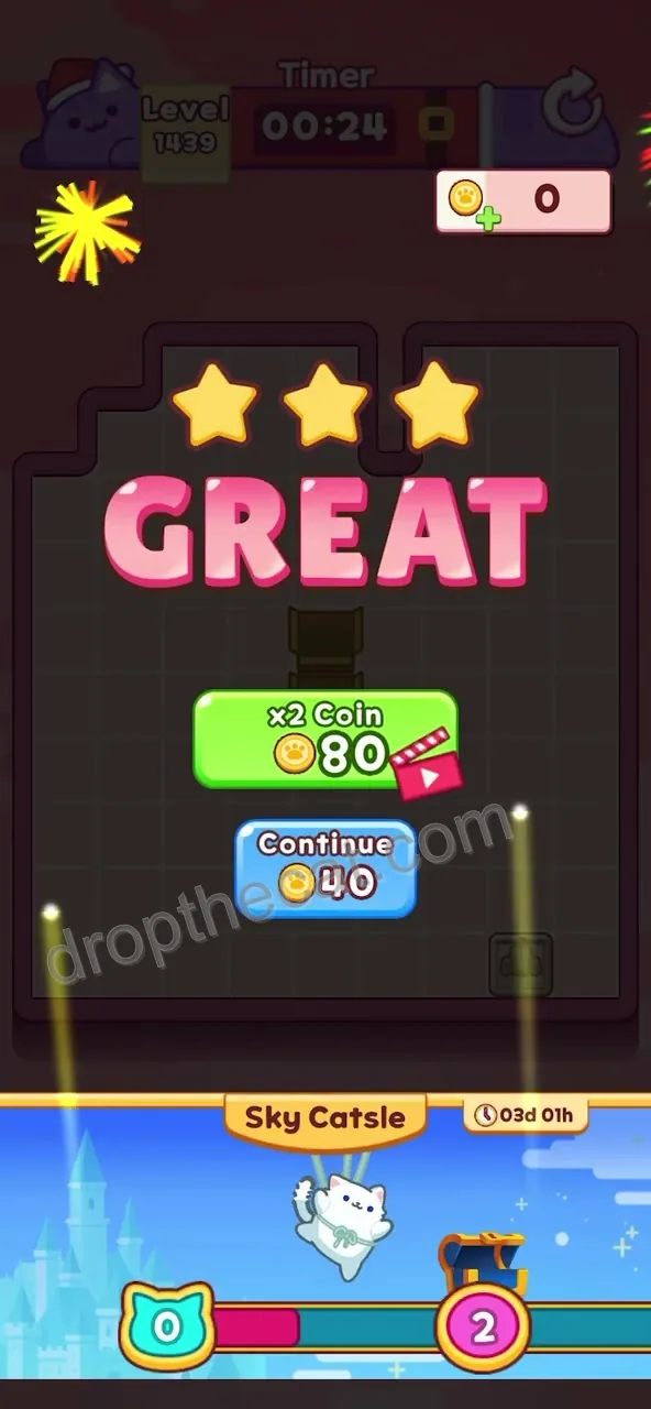Drop The Cat Level 1439 step 3