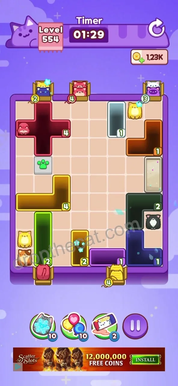 Drop The Cat Level 554 step 3