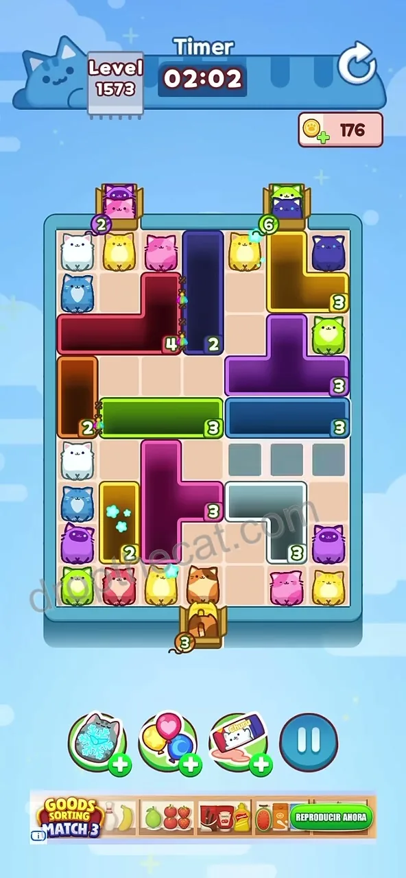 Drop The Cat Level 1573 step 1