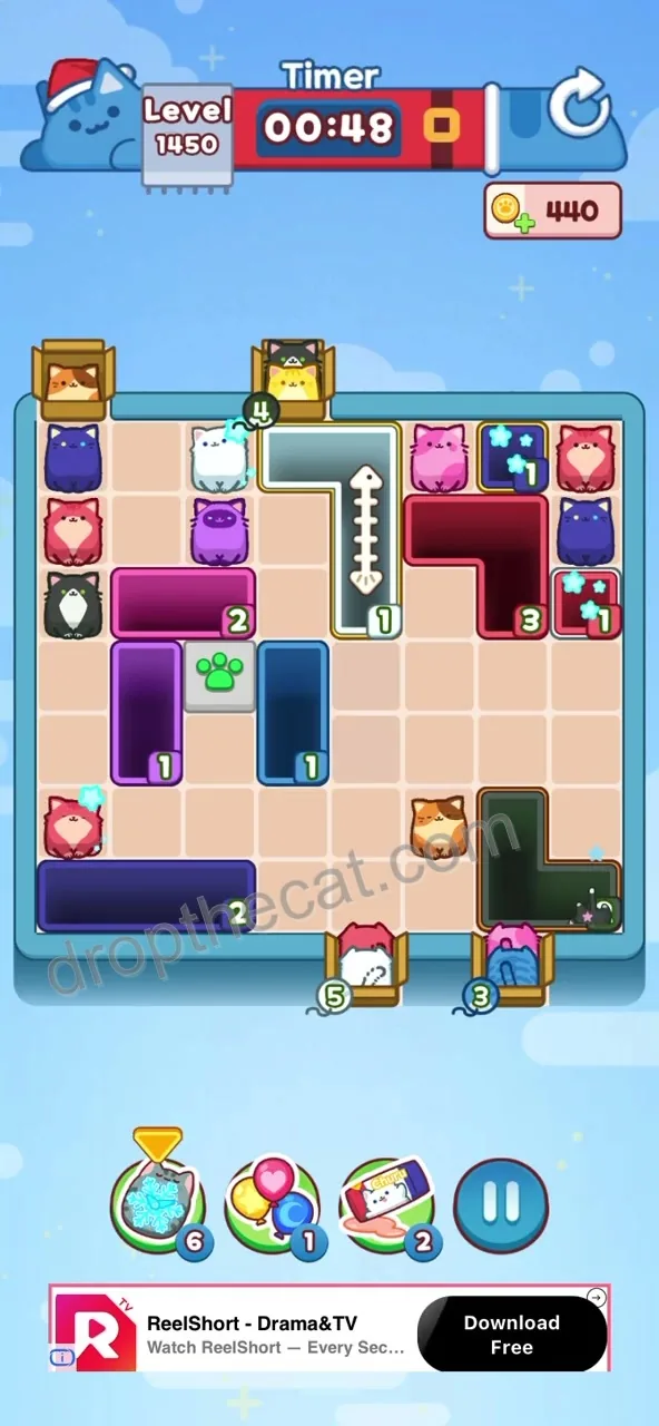 Drop The Cat Level 1450 step 3