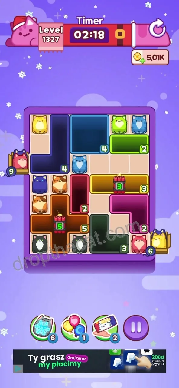 Drop The Cat Level 1327 step 1