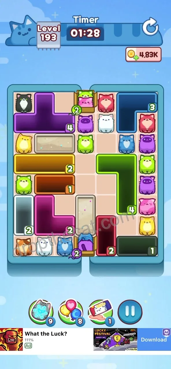 Drop The Cat Level 193 step 2