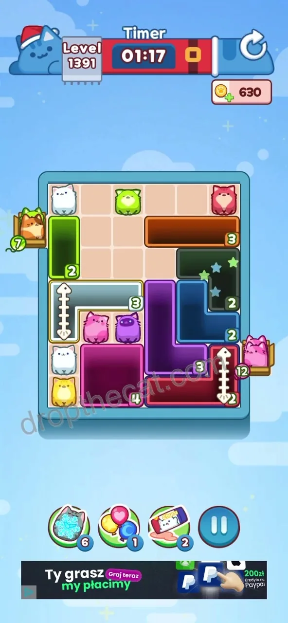 Drop The Cat Level 1391 step 1