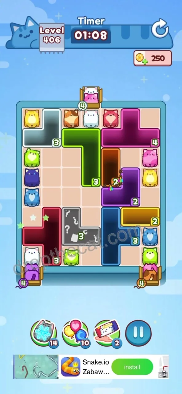 Drop The Cat Level 406 step 1