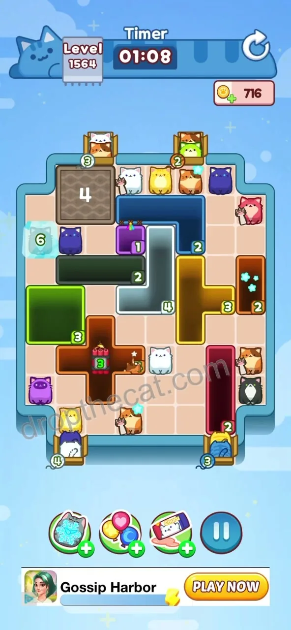 Drop The Cat Level 1564 step 2