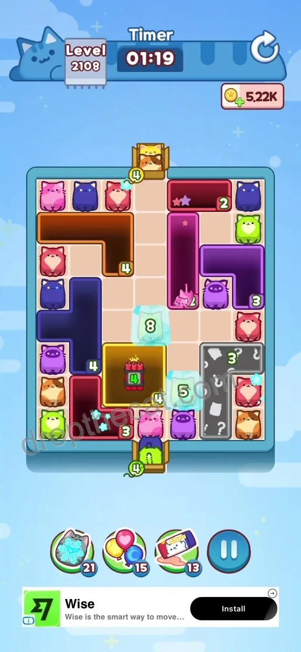 Drop The Cat Level 2108