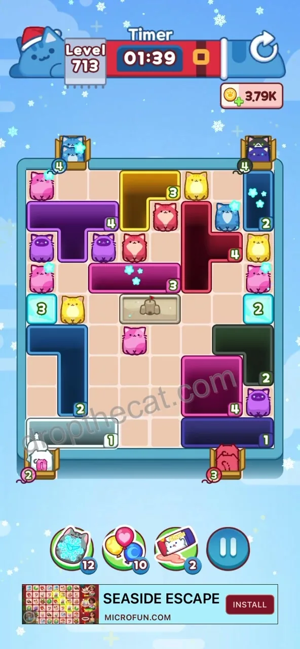 Drop The Cat Level 713 step 1