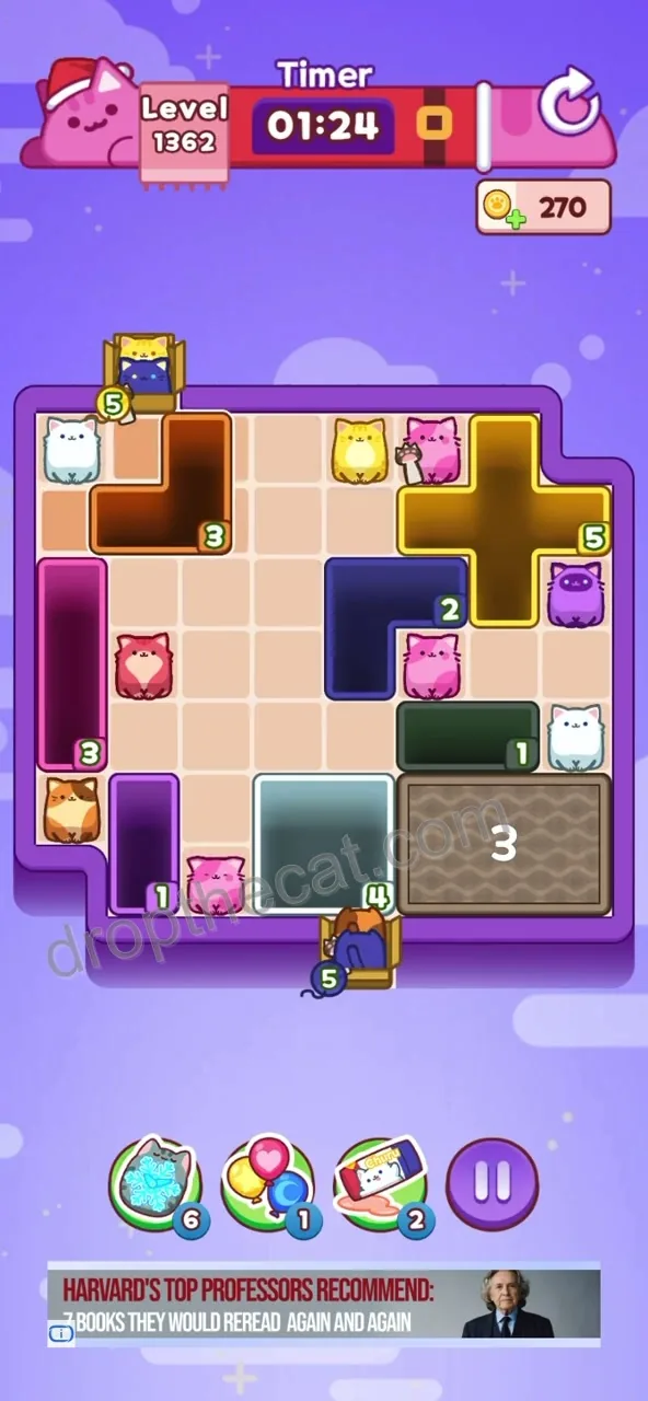 Drop The Cat Level 1362 step 2
