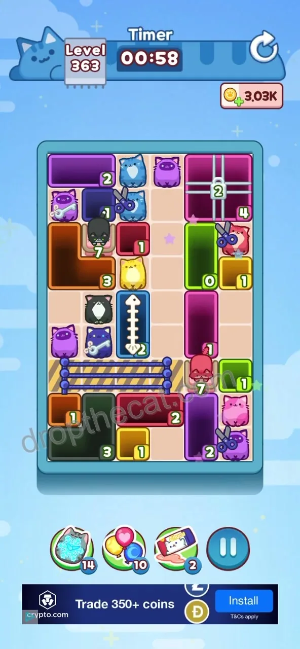 Drop The Cat Level 363 step 1