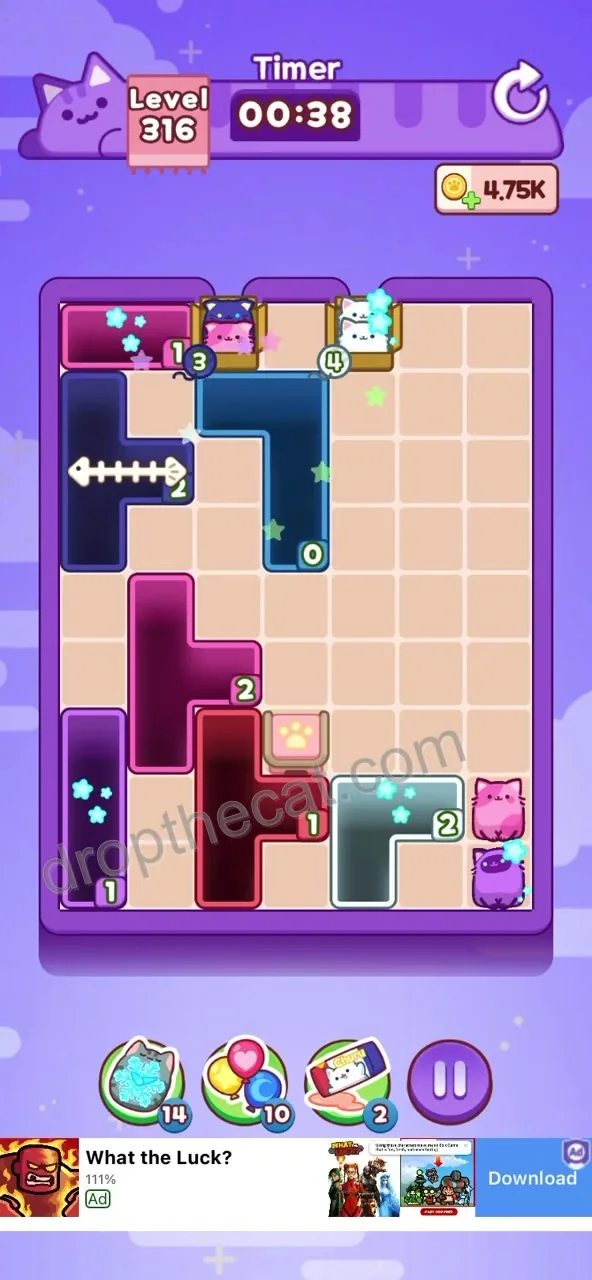 Drop The Cat Level 316 step 3