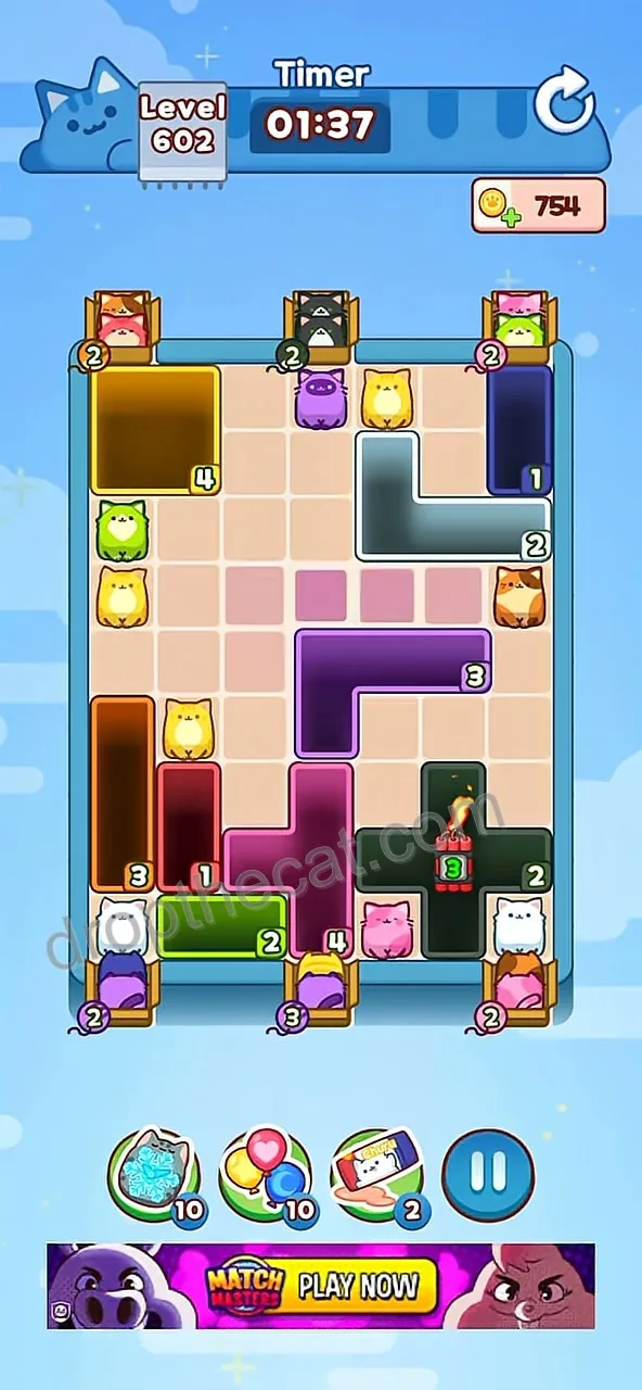 Drop The Cat Level 602 step 2