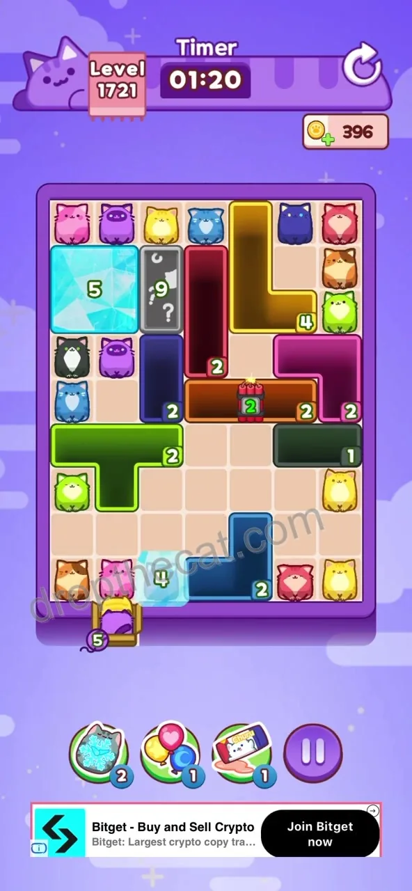 Drop The Cat Level 1721 step 3