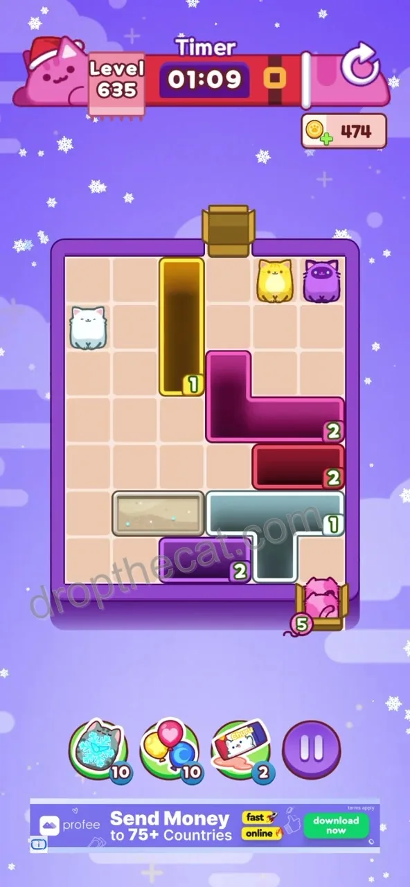 Drop The Cat Level 635 step 3