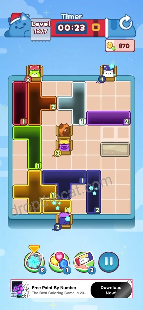 Drop The Cat Level 1377 step 3