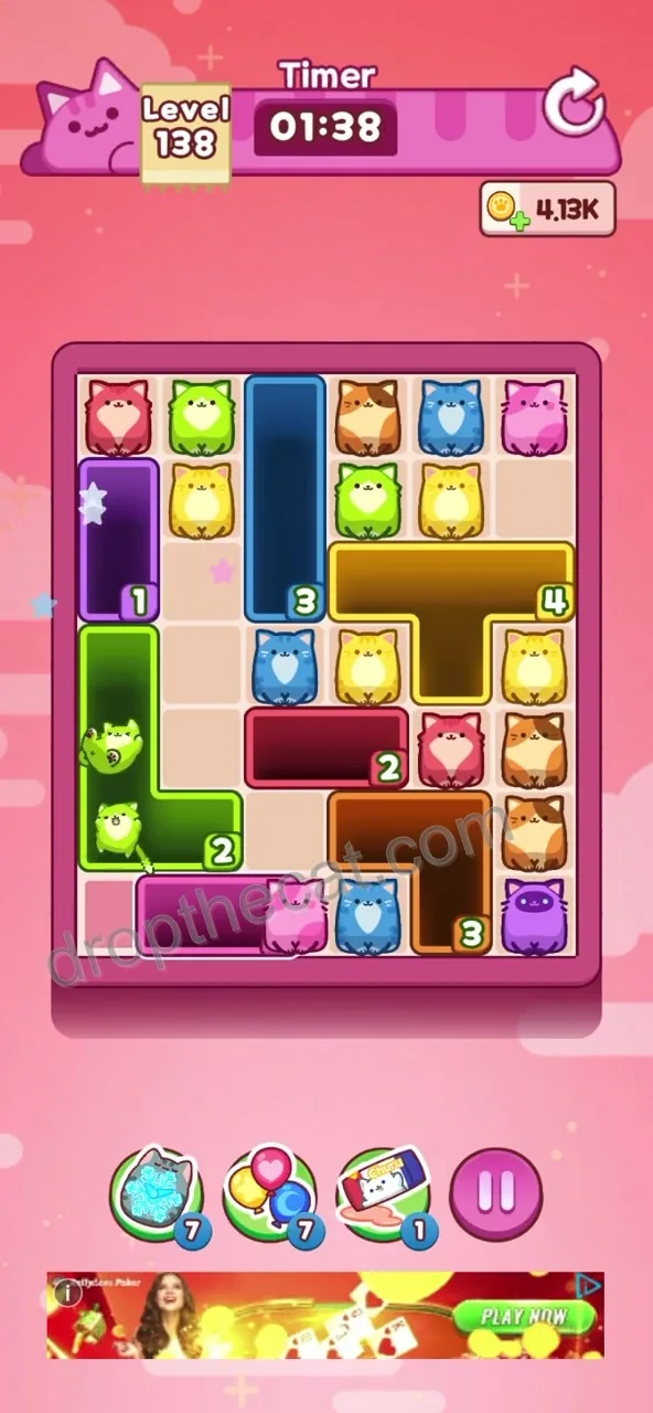 Drop The Cat Level 138