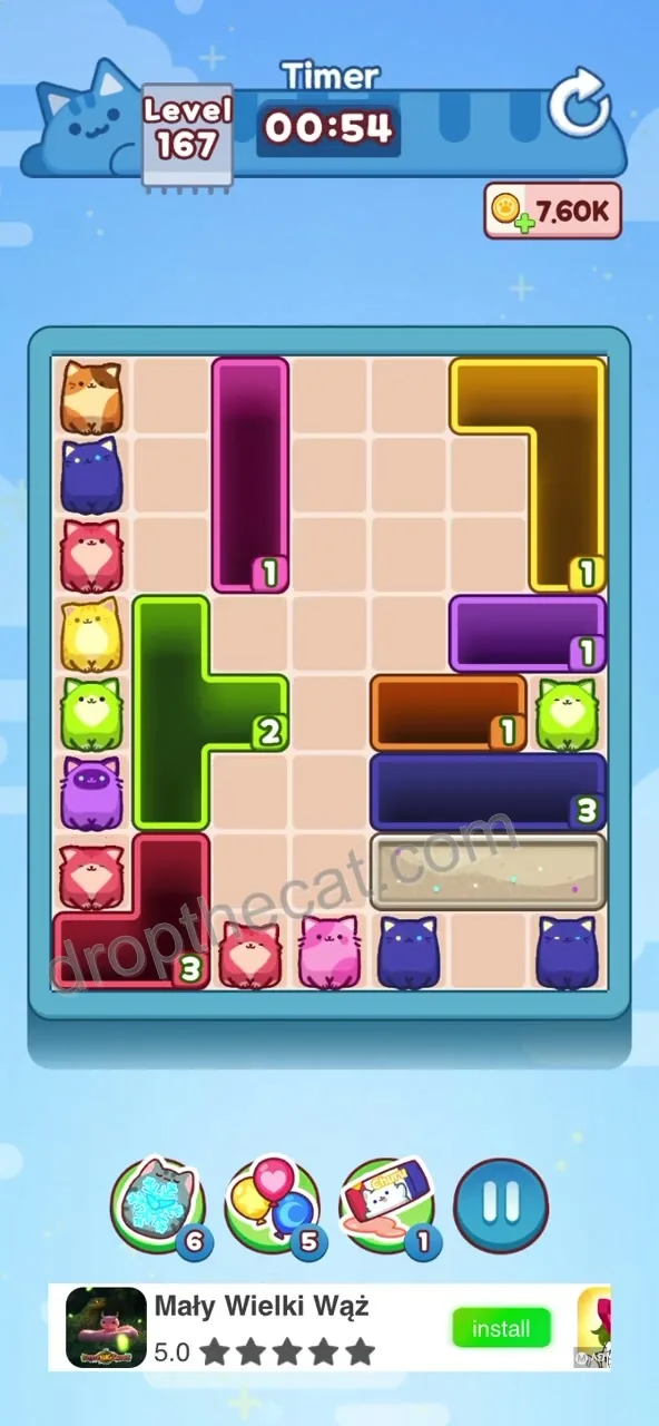 Drop The Cat Level 167 step 3