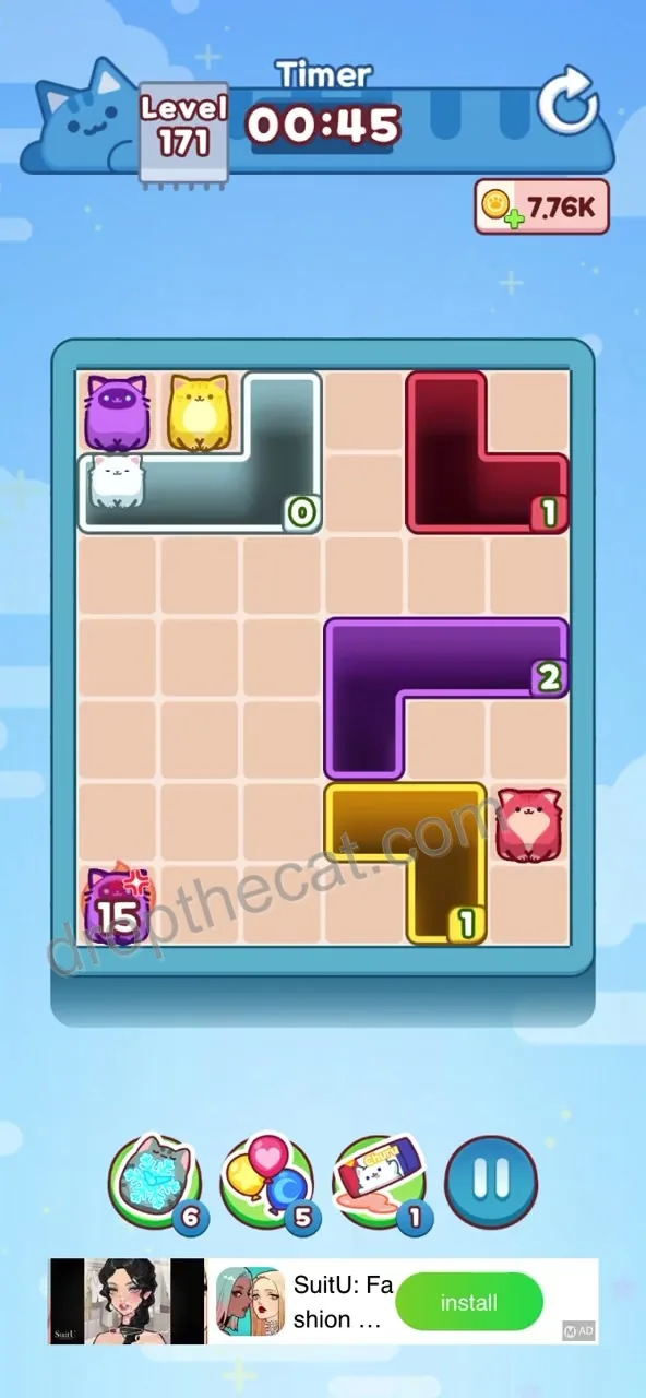 Drop The Cat Level 171 step 4