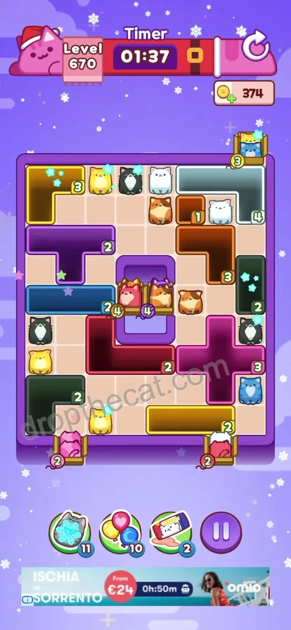 Drop The Cat Level 670 step 1